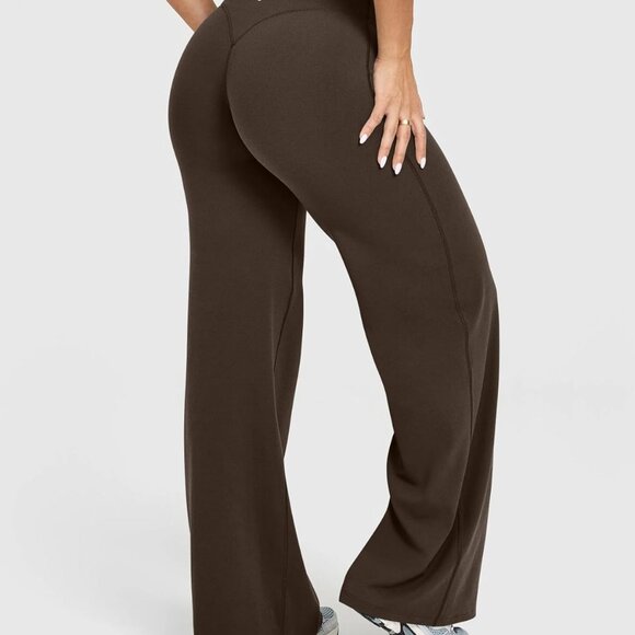 High Waist Dark Brown Yoga Pants for Women - Soft Stretch & All-Day Comfort - Picture 6 of 6